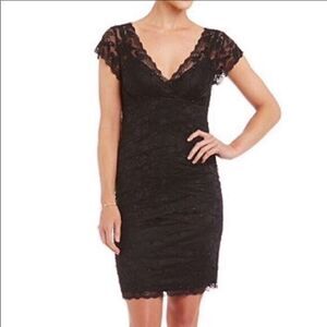 Marina Beaded Lace Cocktail Dress